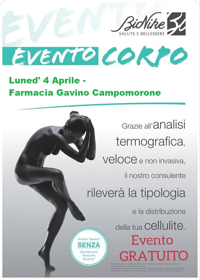 BioNike corpo evento 4 aprile farmacia Gavino