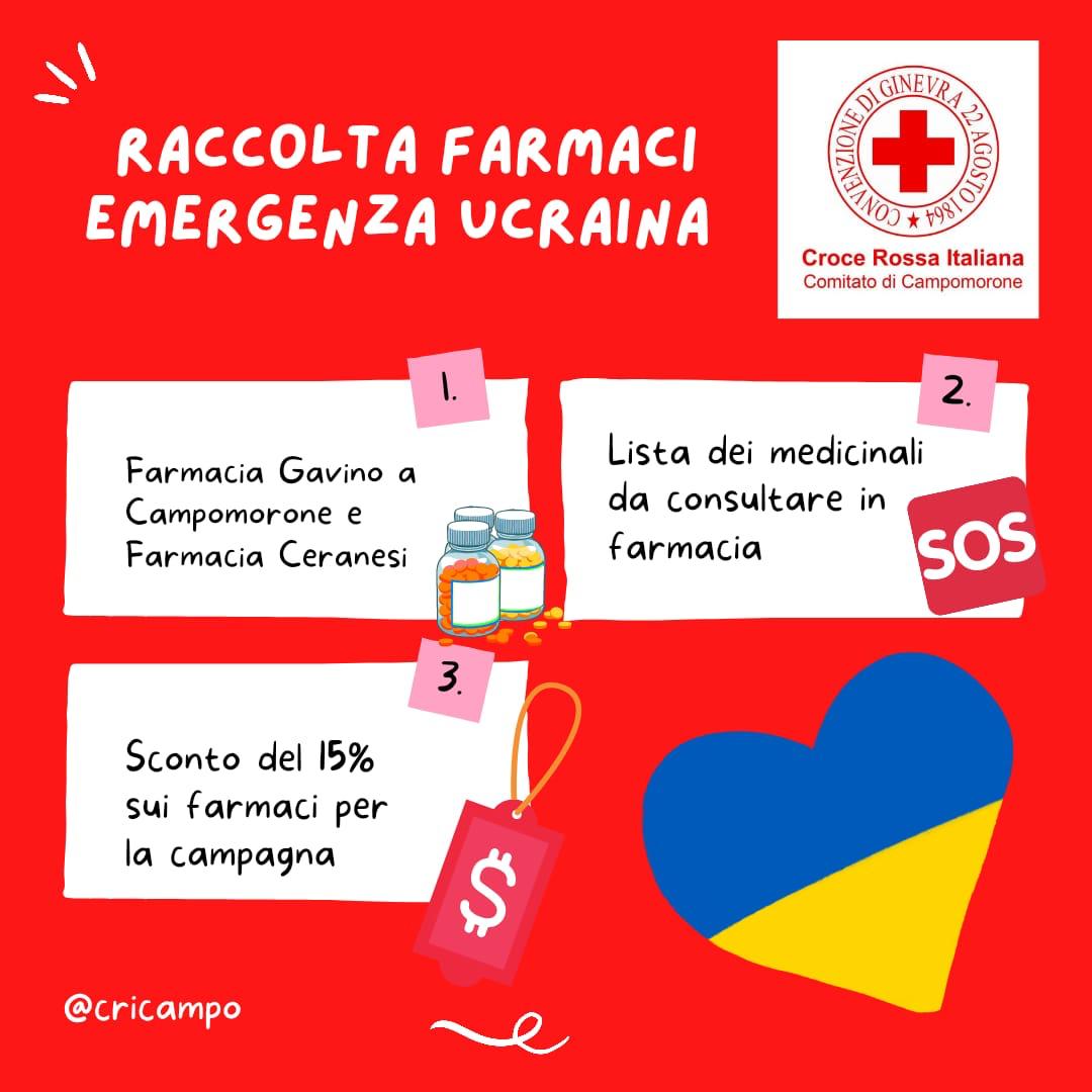 Raccolta farmaci emergenza ucraina cri campomorone