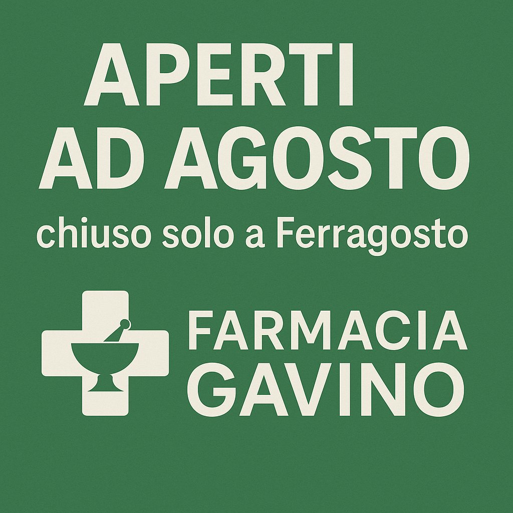 aperti ad agosto farmacia gavino