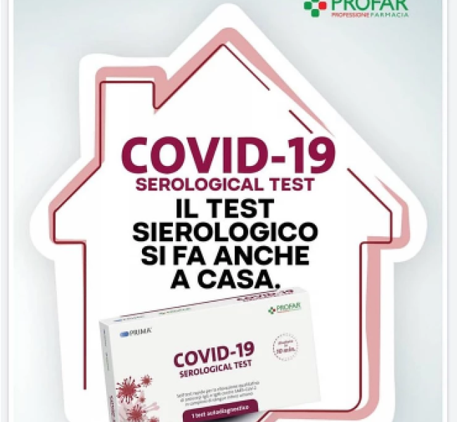 Disponibile test sierologico Covid-19 domiciliare Farmacia Gavino
