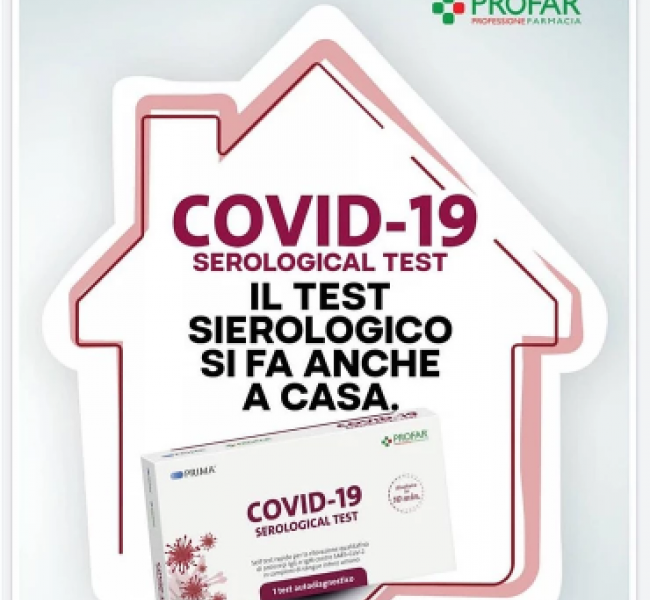 Disponibile test sierologico Covid-19 domiciliare Farmacia Gavino
