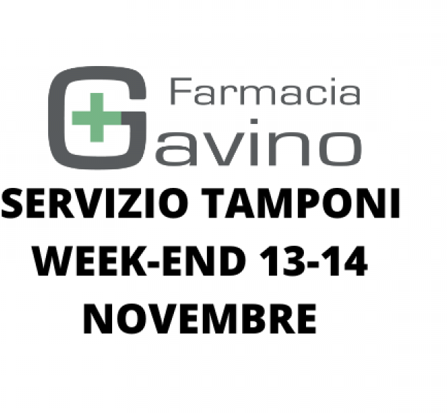 Servizio tamponi Week-end 13-14 Novembre 