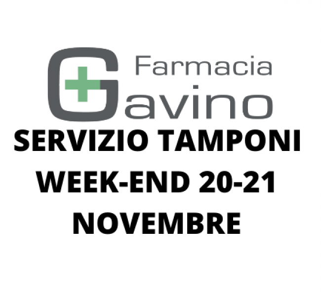 Servizio tamponi 20-21 Novembre 