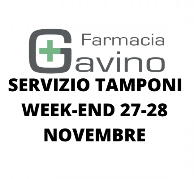 Servizio tamponi 27 28 Novembre    