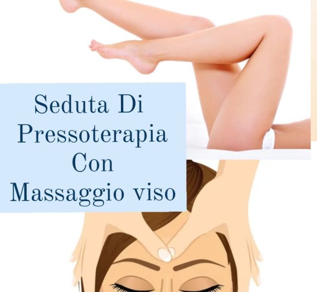 Seduta di pressoterapia con massaggio viso